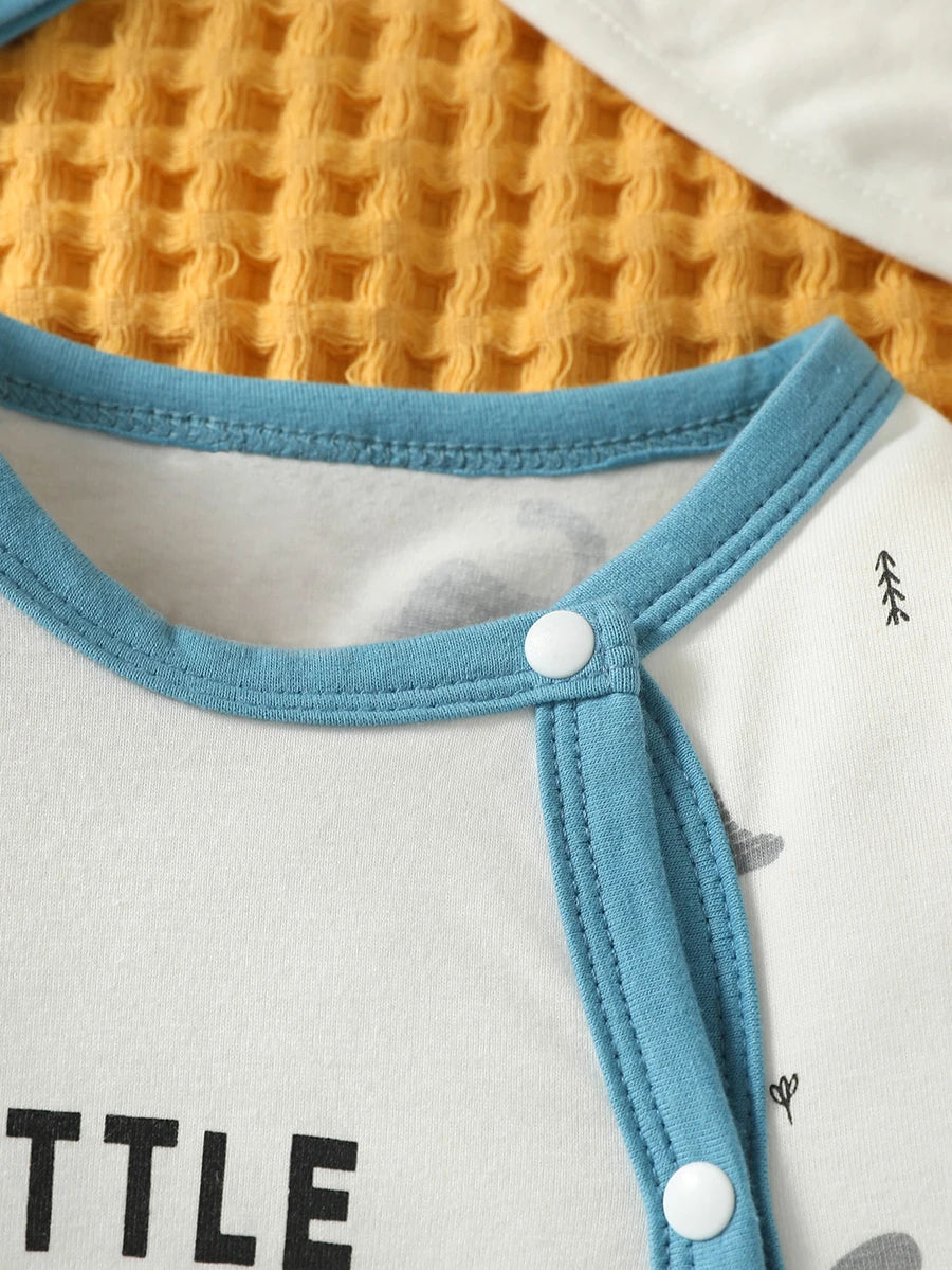 Baby Animal Print Jumpsuit Set 4PCS