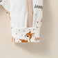 Baby Animal Print Jumpsuit Set 4PCS