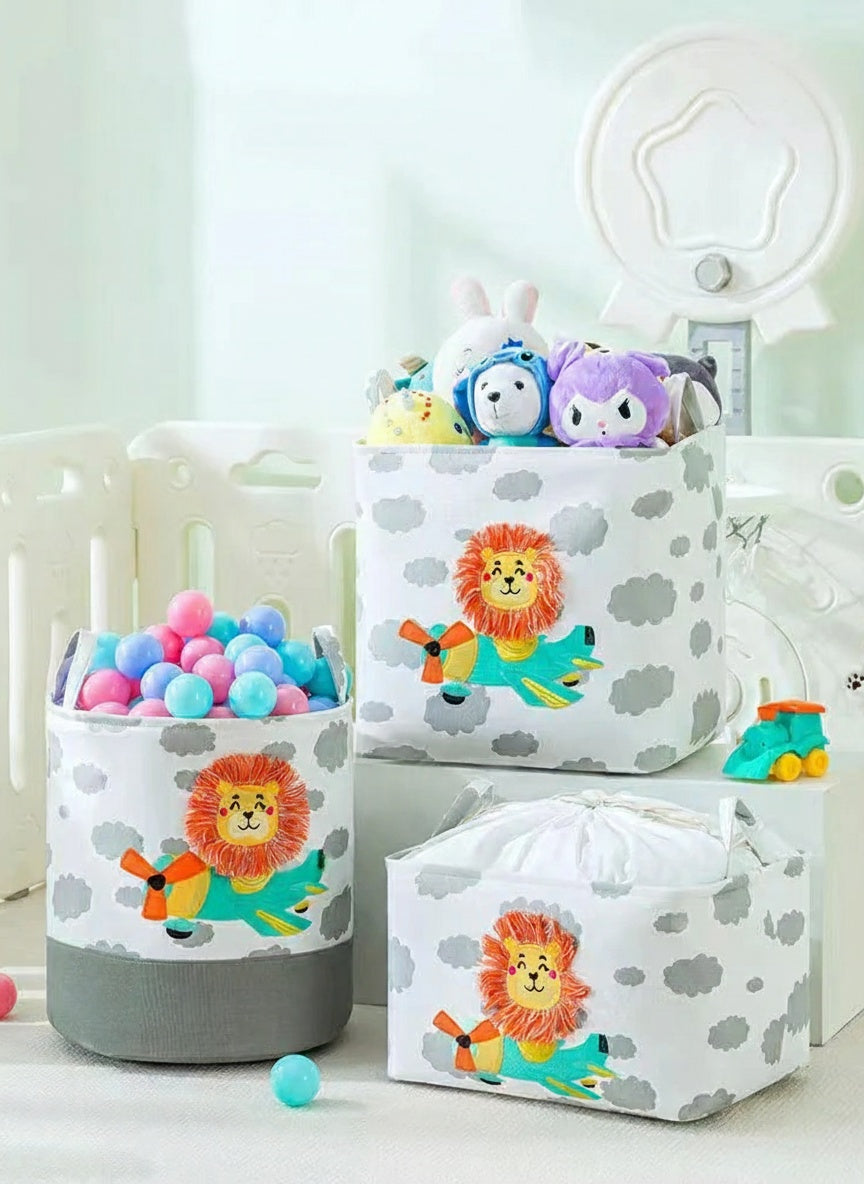 Cute Animal Linen Storage Baskets for Kids