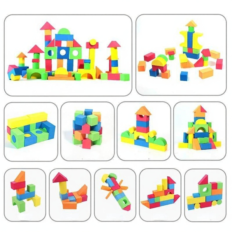 46PCS Soft Building Blocks | Educational Stackable Toys for Kids