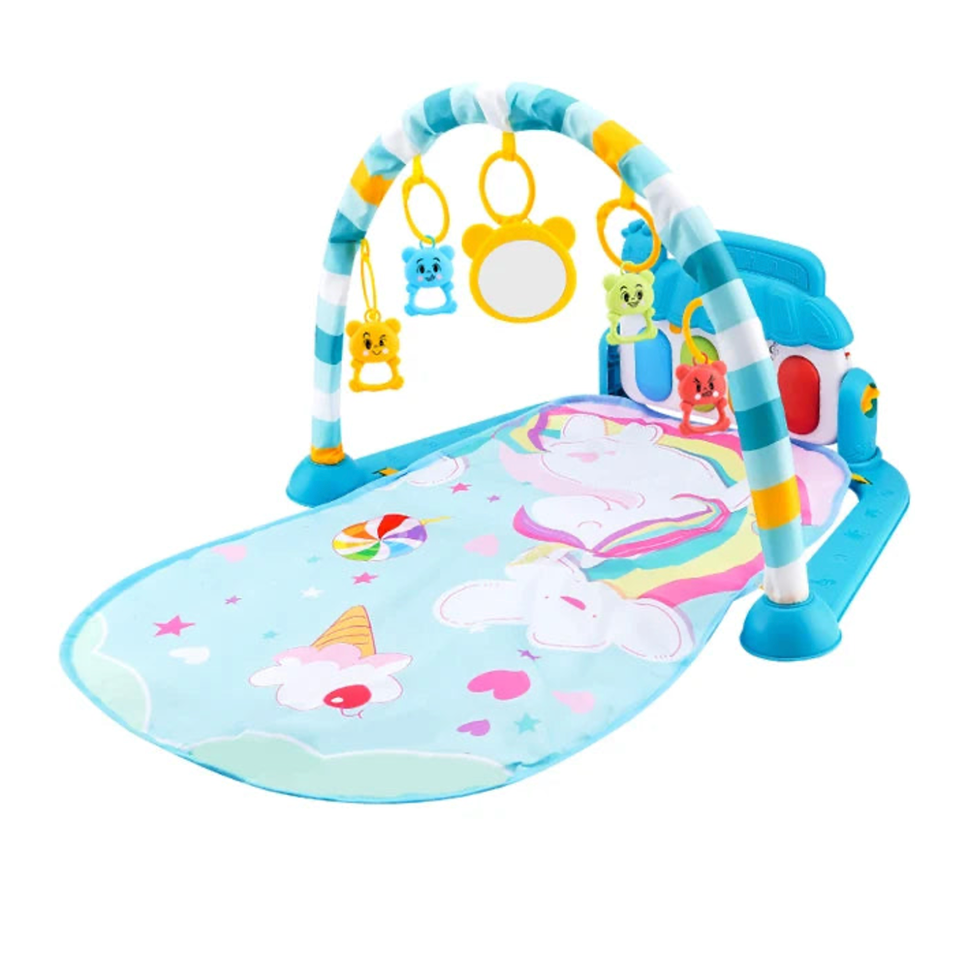 Baby Piano Play Gym with Music Mat and Sensory Toys