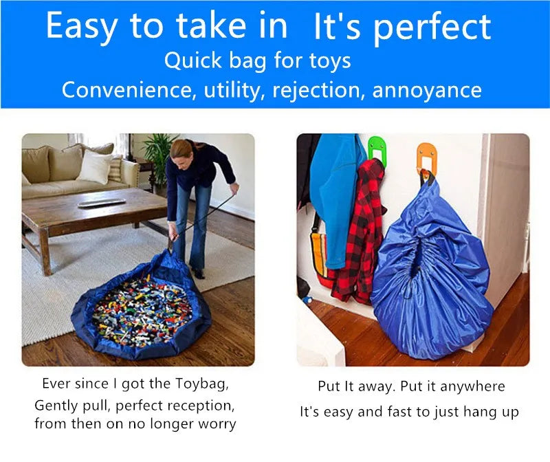 Toy Storage Play Mat Organizer