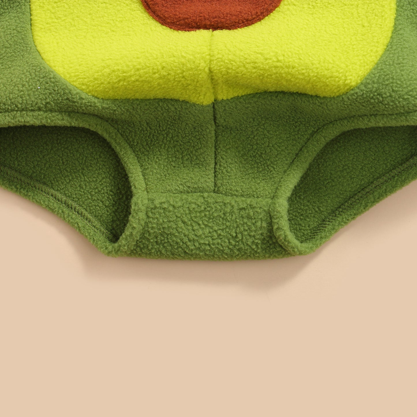 Baby Avocado Romper Outfit - Hooded Sleeveless Jumpsuit with Striped Stockings