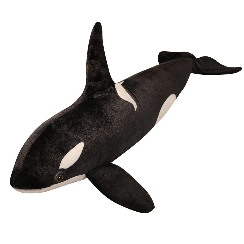 Orca Whale Plush Toy - Soft Black & White Stuffed Sea Animal for Kids