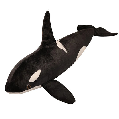 Orca Whale Plush Toy - Soft Black & White Stuffed Sea Animal for Kids