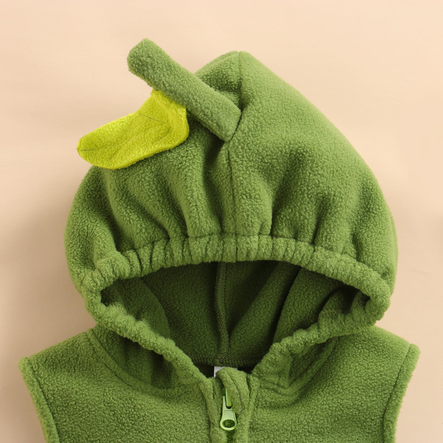 Baby Avocado Romper Outfit - Hooded Sleeveless Jumpsuit with Striped Stockings