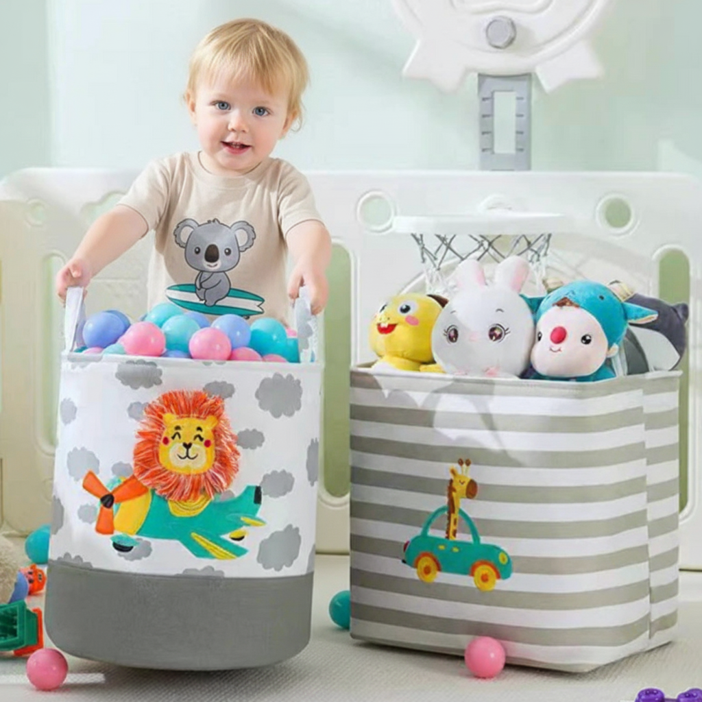 Cute Animal Linen Storage Baskets for Kids