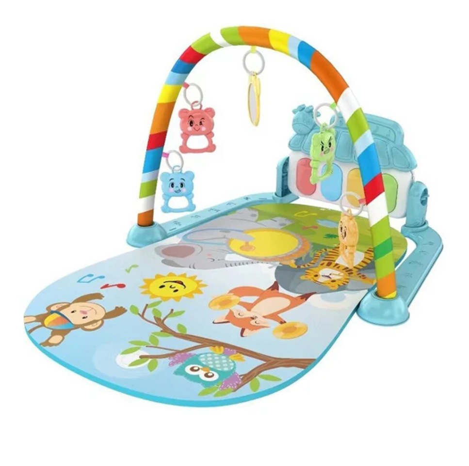 Baby Piano Play Gym with Music Mat and Sensory Toys