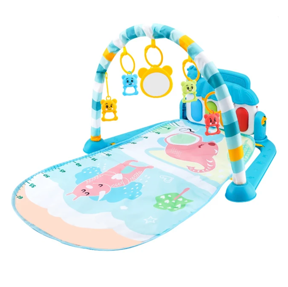 Baby Piano Play Gym with Music Mat and Sensory Toys
