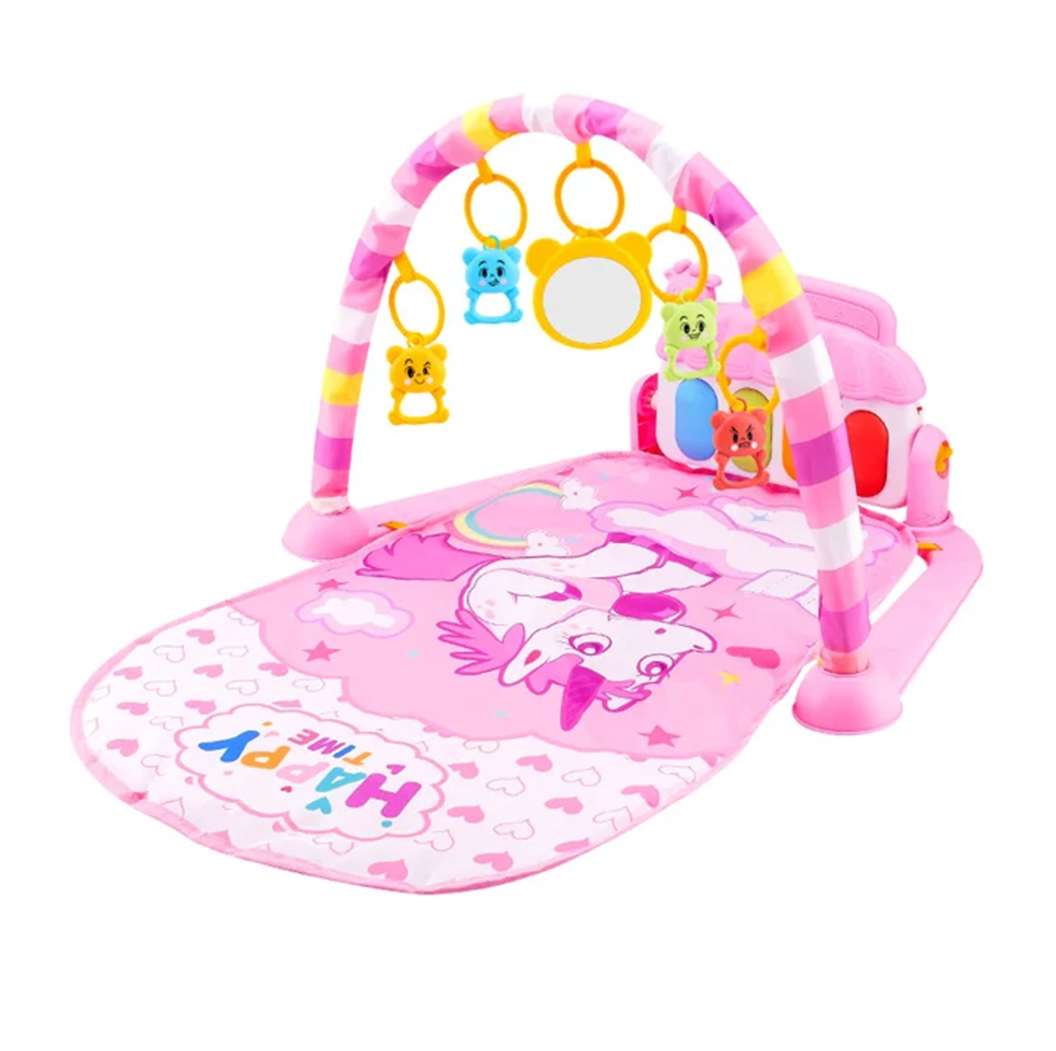 Baby Piano Play Gym with Music Mat and Sensory Toys