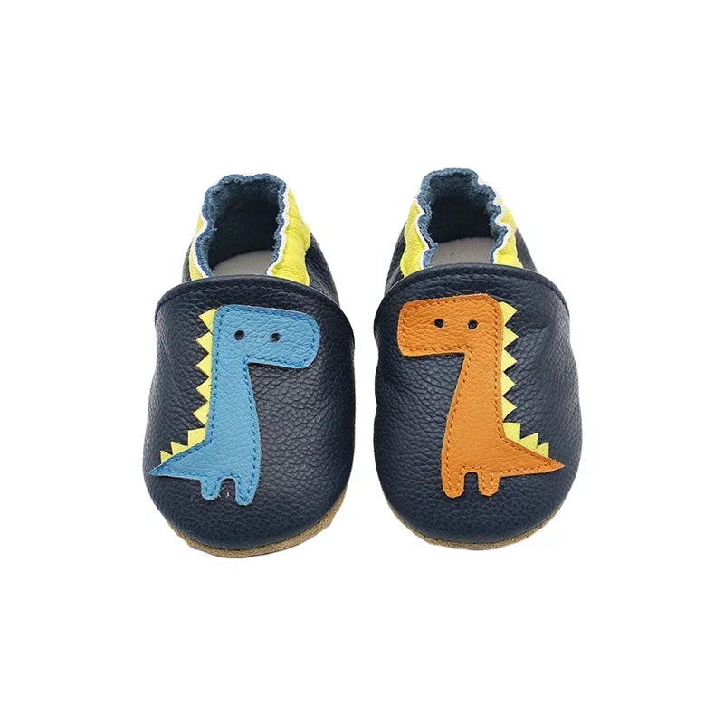 WildStep Leather Baby Moccasins | Animal Soft Sole First Walker Shoes 0-24M