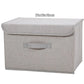 Fabric Organizer Bin with Lid for Home Storage