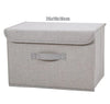 Fabric Organizer Bin with Lid for Home Storage