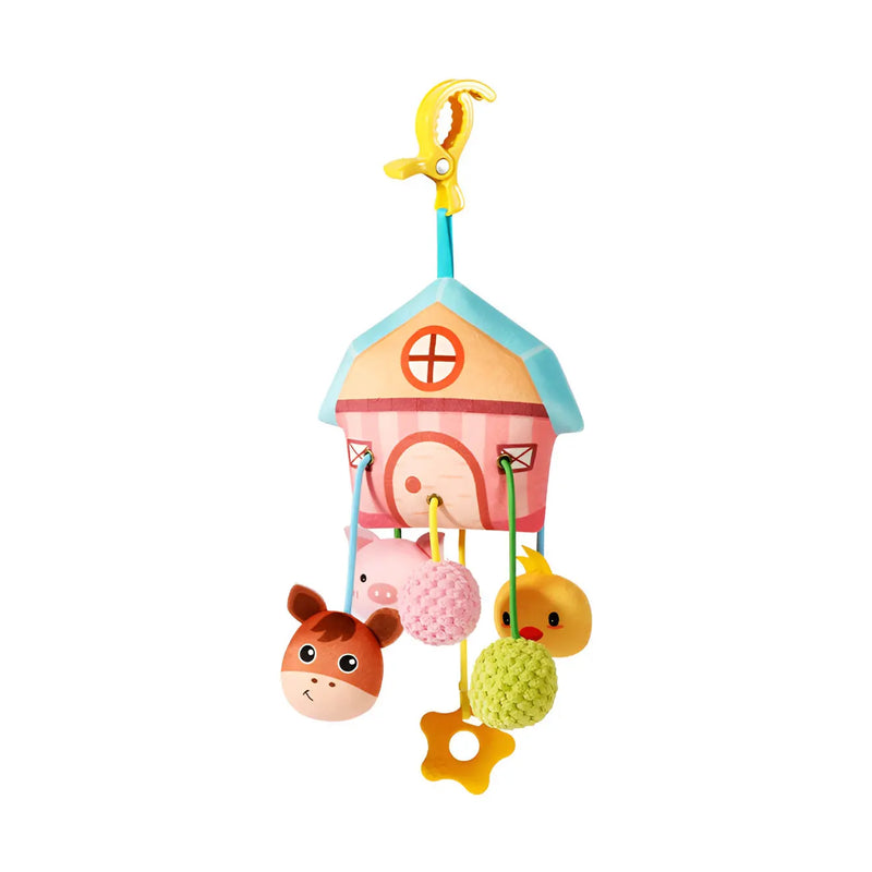 Hanging Baby Crib Toy Plush Bedbell with Pull String and Rattles