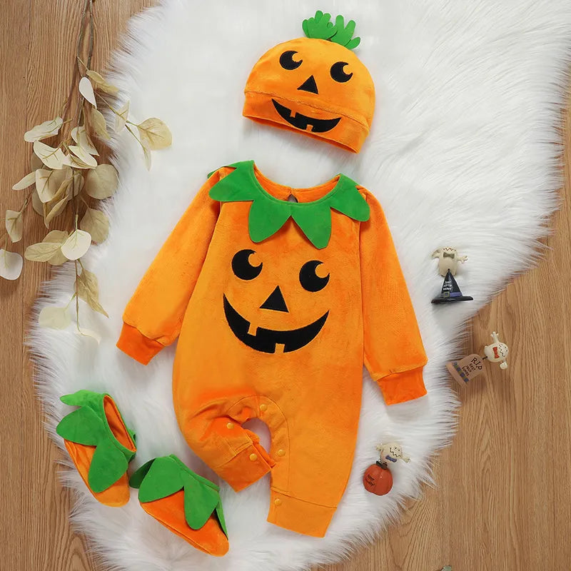 Pumpkin Crew Neck Baby/Infant Romper