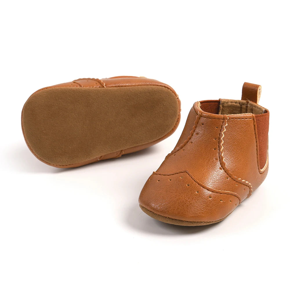 LittleStep Vintage Baby Booties | Warm Anti-Slip Soft Sole Infant Shoes 0-18M
