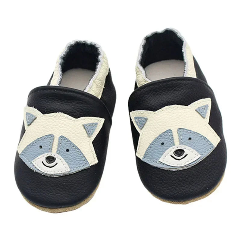 WildStep Leather Baby Moccasins | Animal Soft Sole First Walker Shoes 0-24M