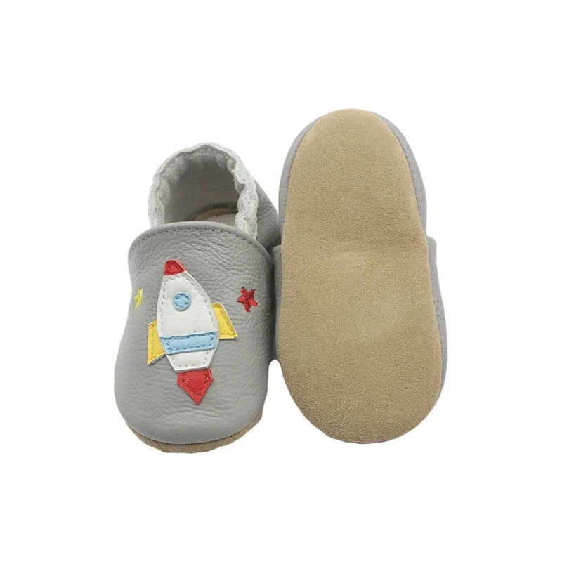 WildStep Leather Baby Moccasins | Animal Soft Sole First Walker Shoes 0-24M