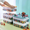 Stackable Kids Building Block Storage Box with 1–3 Layers and Play Lid