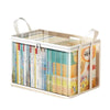 Clear Book Storage Box with Handles