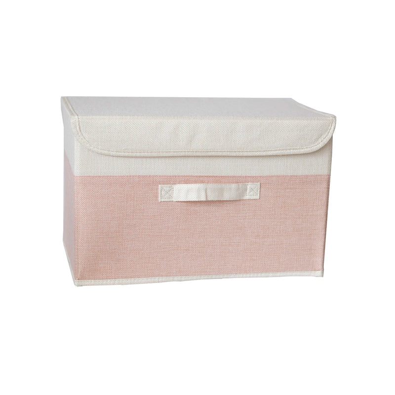 Fabric Organizer Bin with Lid for Home Storage
