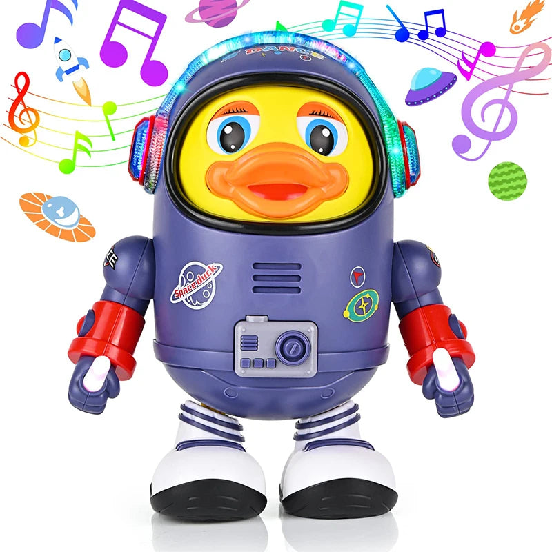 Space Duck Dancing Robot Toy with Lights and Music
