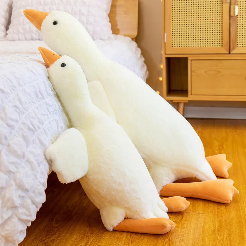 Goose Plush Pillow - Long Soft Stuffed Duck Cushion for Kids