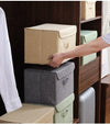 Fabric Organizer Bin with Lid for Home Storage