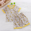 Short Sleeve Kids Pyjama Set with Cute Cartoon Prints