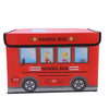 Collapsible School Bus Storage Box – 24L Fabric Organizer