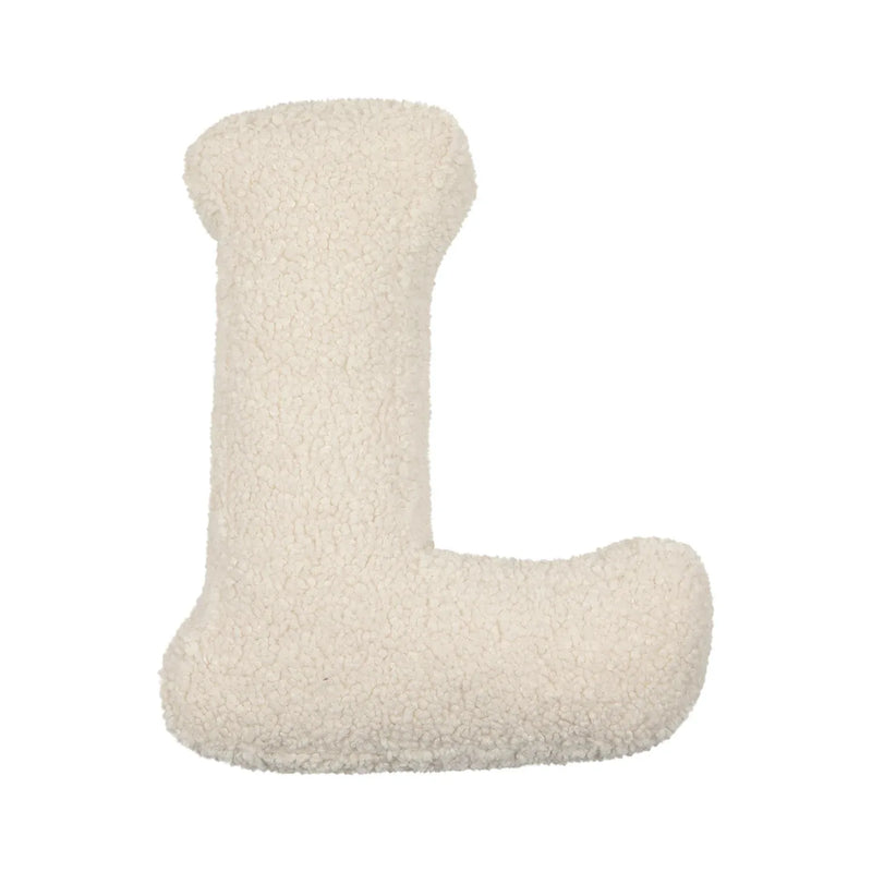 Lambswool Alphabet Pillows – Soft Plush Letter Cushion for Nursery and Playrooms