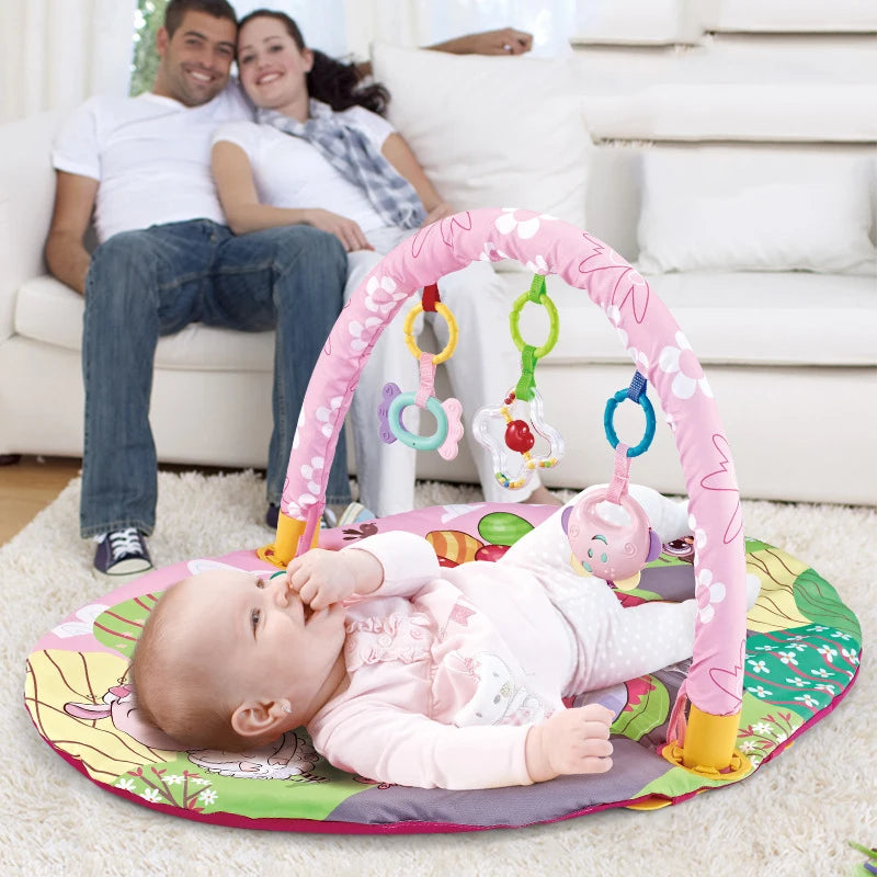 Deluxe Baby Play Gym with Hanging Toys and Soft Activity Mat