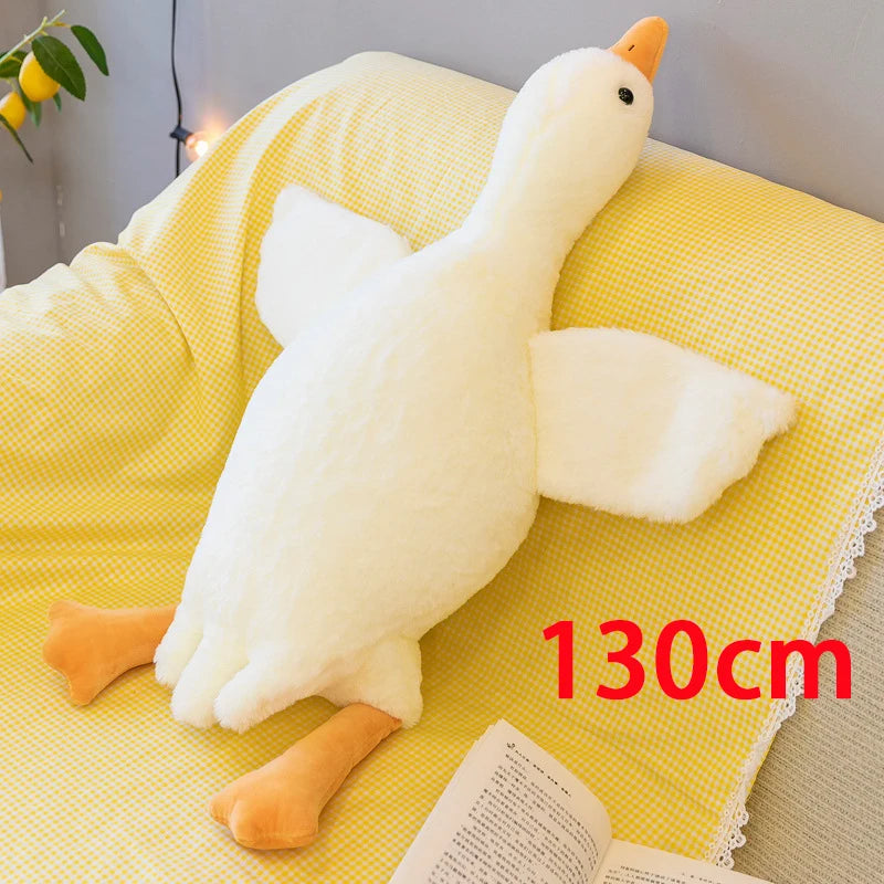 Goose Plush Pillow - Long Soft Stuffed Duck Cushion for Kids