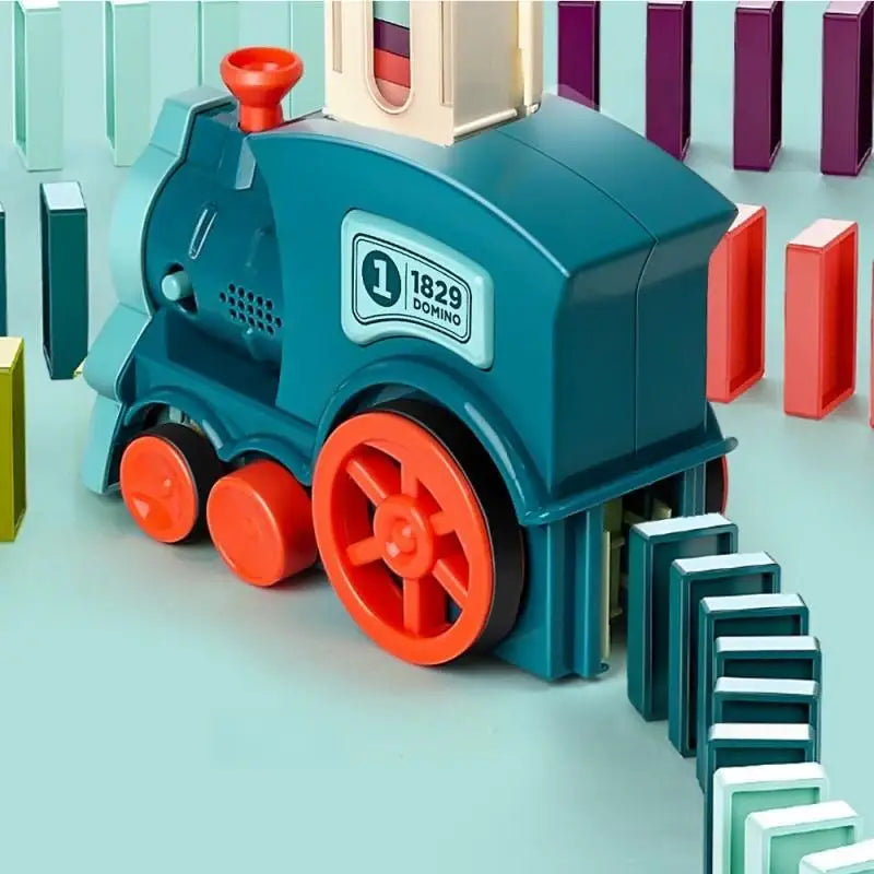 Domino Train Set for Kids with Light and Sound