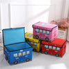 Collapsible School Bus Storage Box – 24L Fabric Organizer