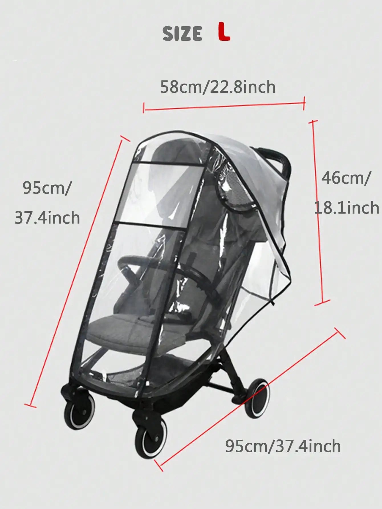 Stroller Rain Cover | Waterproof Windproof Baby Pram Shield