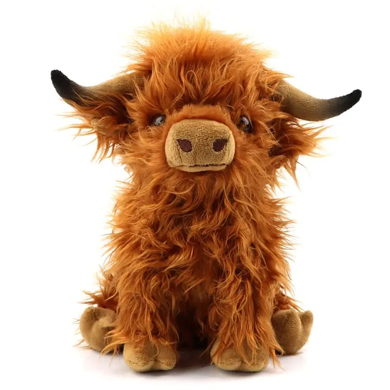 Highland Cow Plush Toy - 25cm Soft Stuffed Farm Animal for Kids