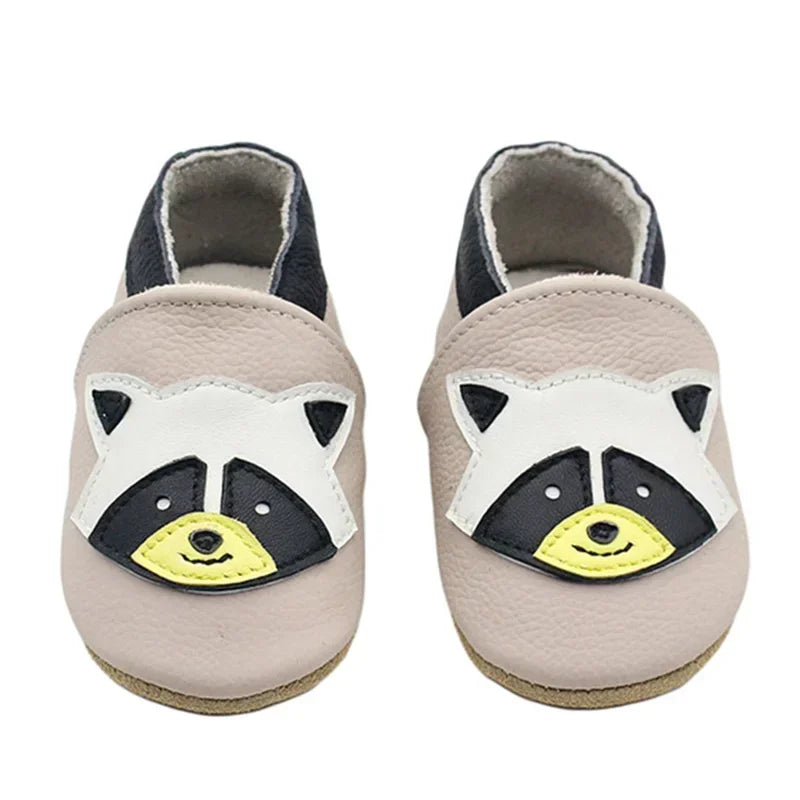 WildStep Leather Baby Moccasins | Animal Soft Sole First Walker Shoes 0-24M