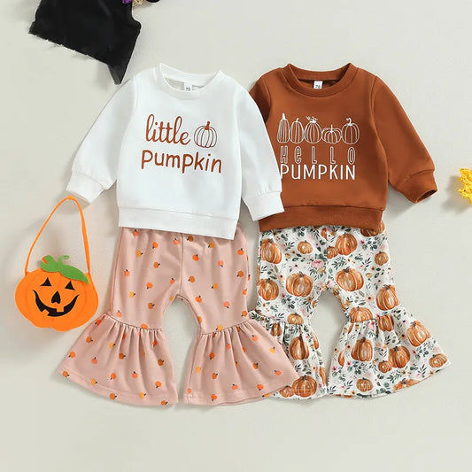 Pumpkin Print Sweatshirt & Pants