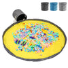 Foldable Toy Storage Bucket with Play Mat