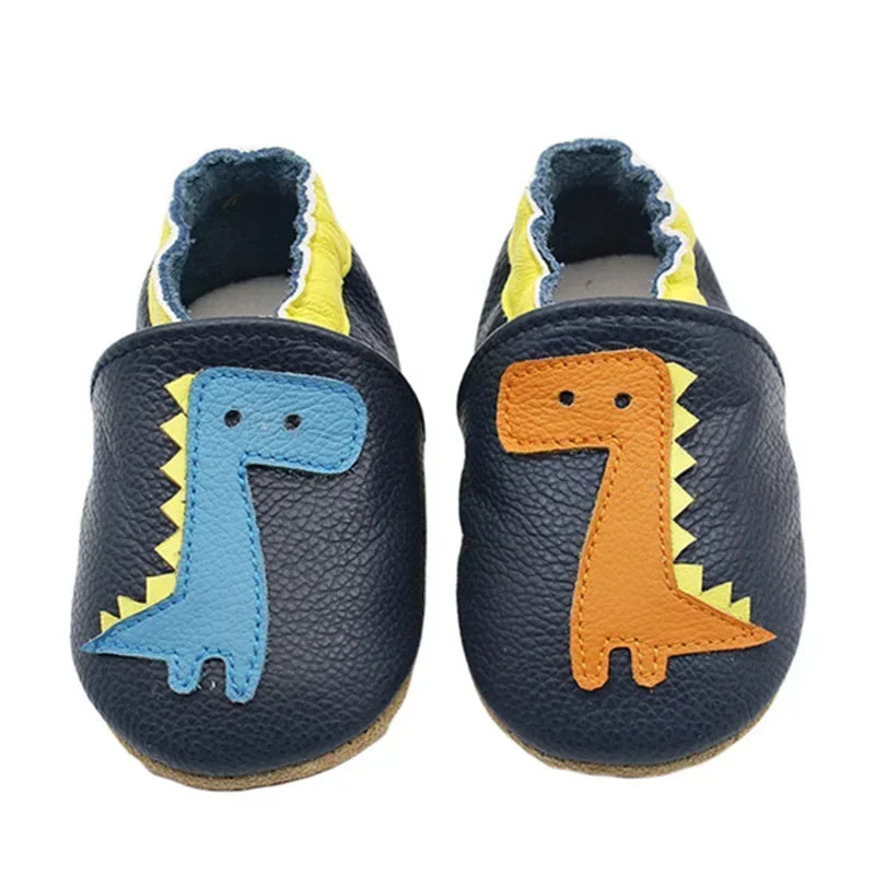 WildStep Leather Baby Moccasins | Animal Soft Sole First Walker Shoes 0-24M