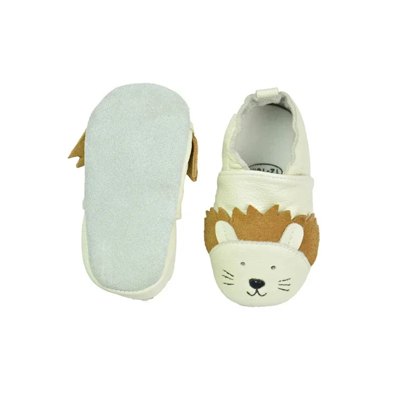 WildStep Leather Baby Moccasins | Animal Soft Sole First Walker Shoes 0-24M