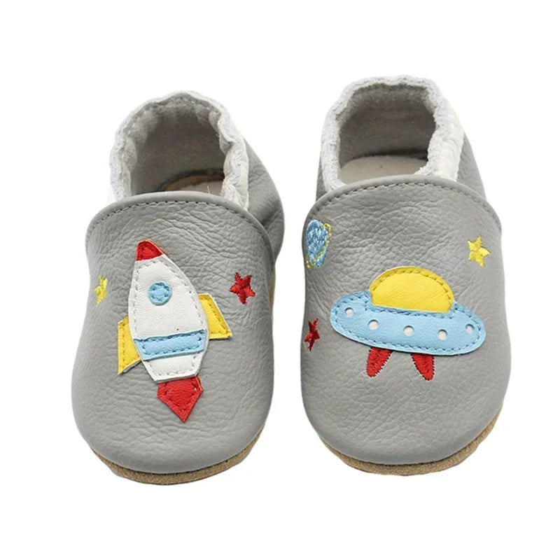 WildStep Leather Baby Moccasins | Animal Soft Sole First Walker Shoes 0-24M