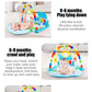 Baby Piano Play Gym with Music Mat and Sensory Toys