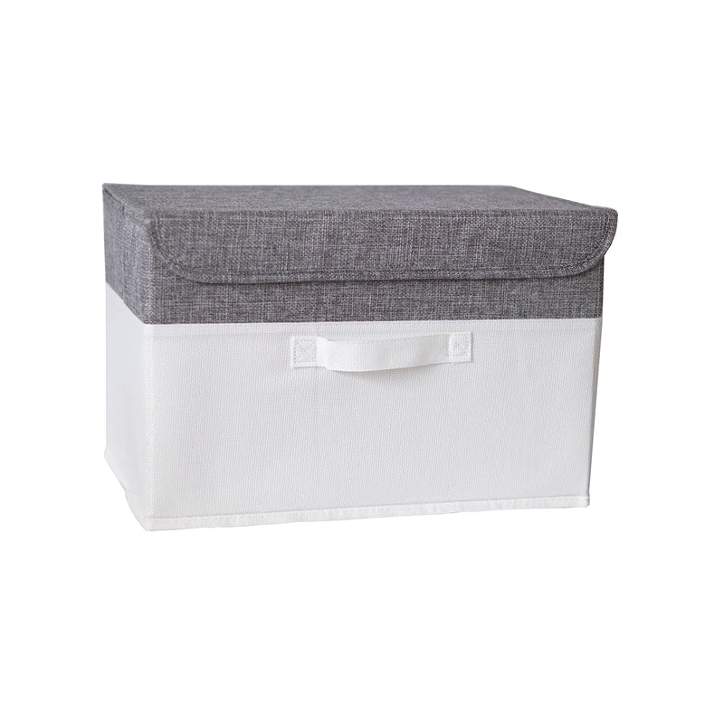 Fabric Organizer Bin with Lid for Home Storage