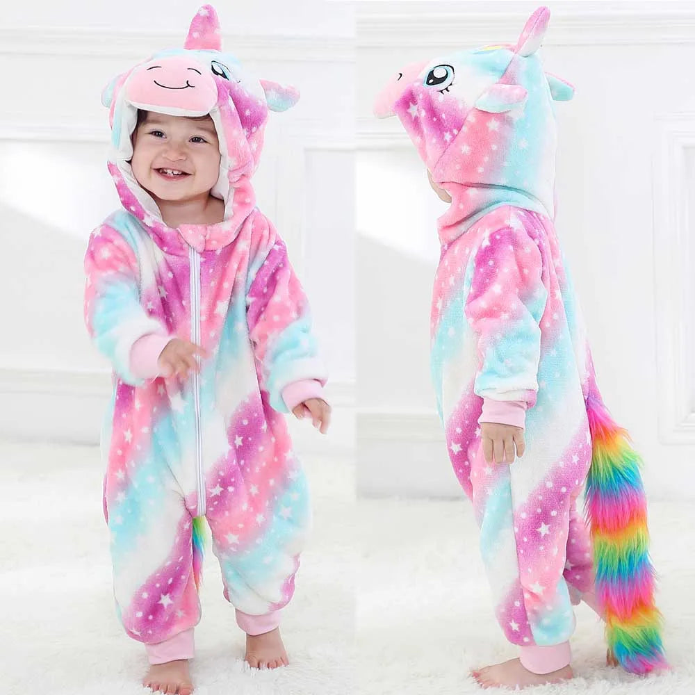 Kids Animal Onesie Pyjamas for Warm Winter Nights & Cozy Playtime