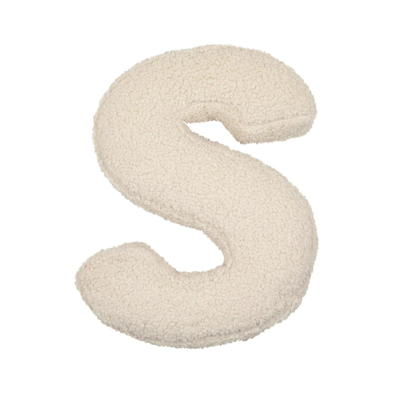 Lambswool Alphabet Pillows – Soft Plush Letter Cushion for Nursery and Playrooms