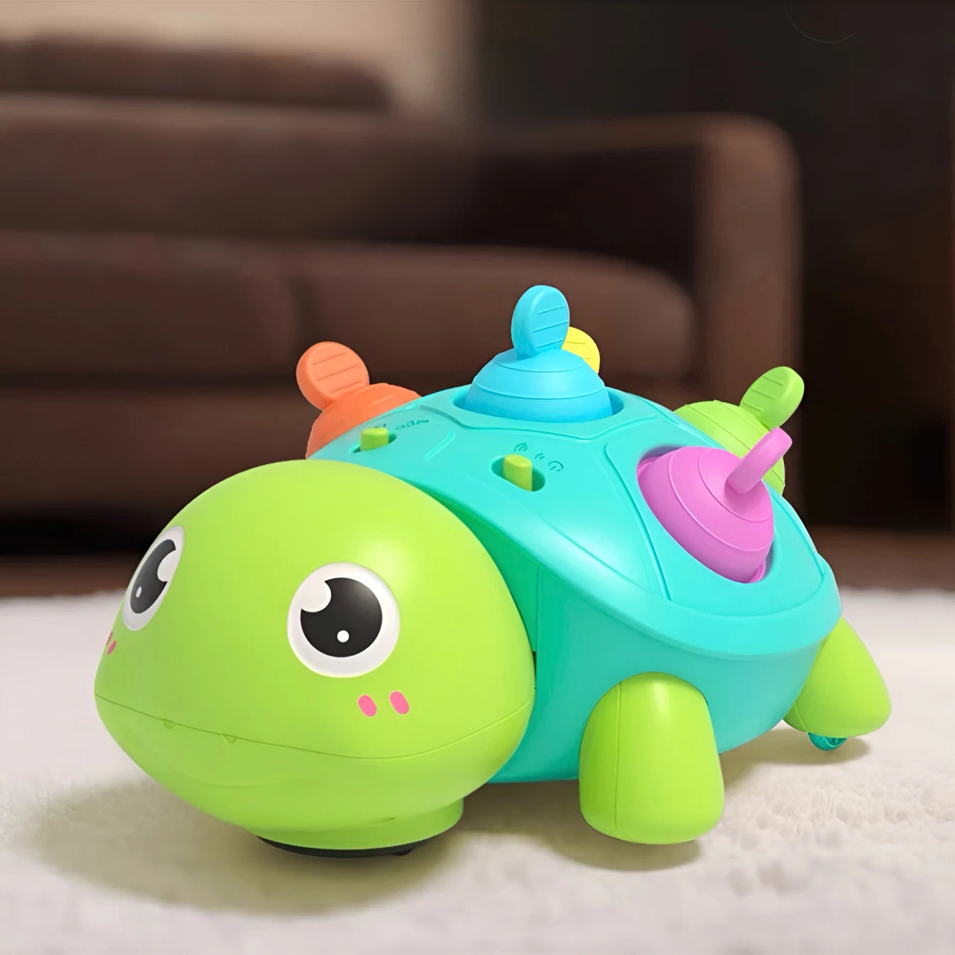 Crawling Turtle Toy with Music and Lights for Babies