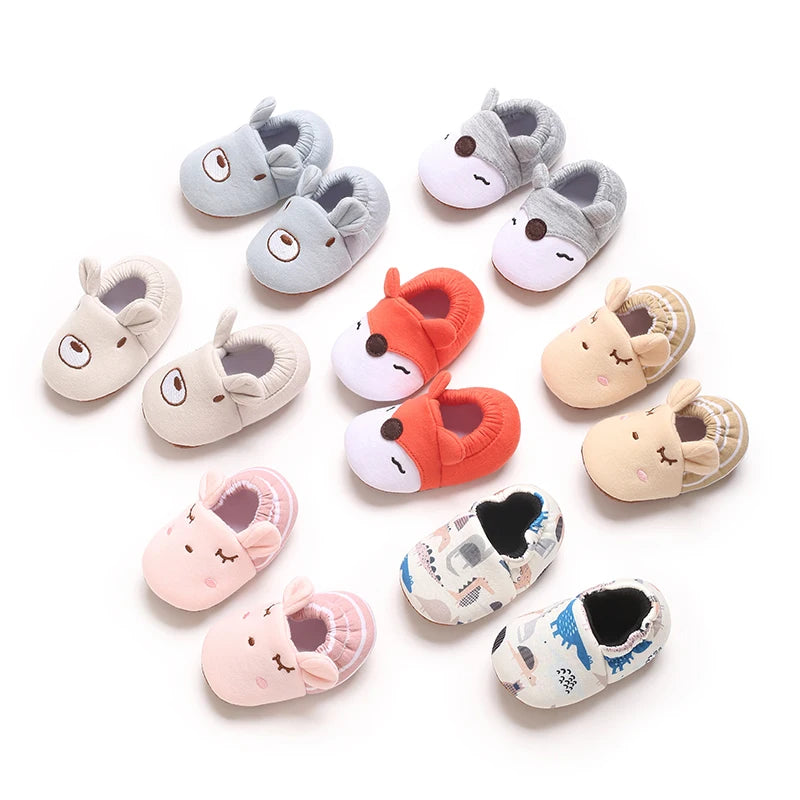 TinyPaws Animal Baby Crib Shoes | Soft Sole Non-Slip Newborn Booties 0-18M