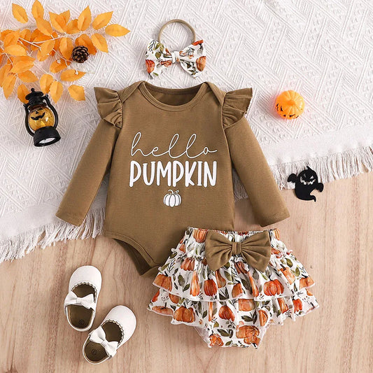 Girls Halloween Bodysuit and Bloomer